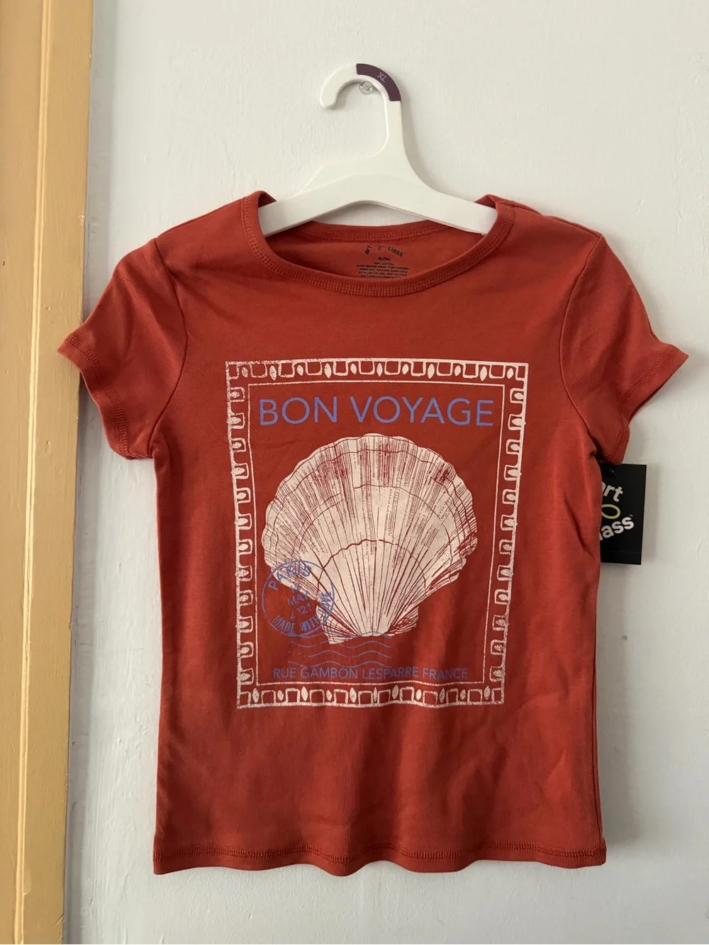Kids 'Bon Voyage' Shell Graphic Tee - Rust